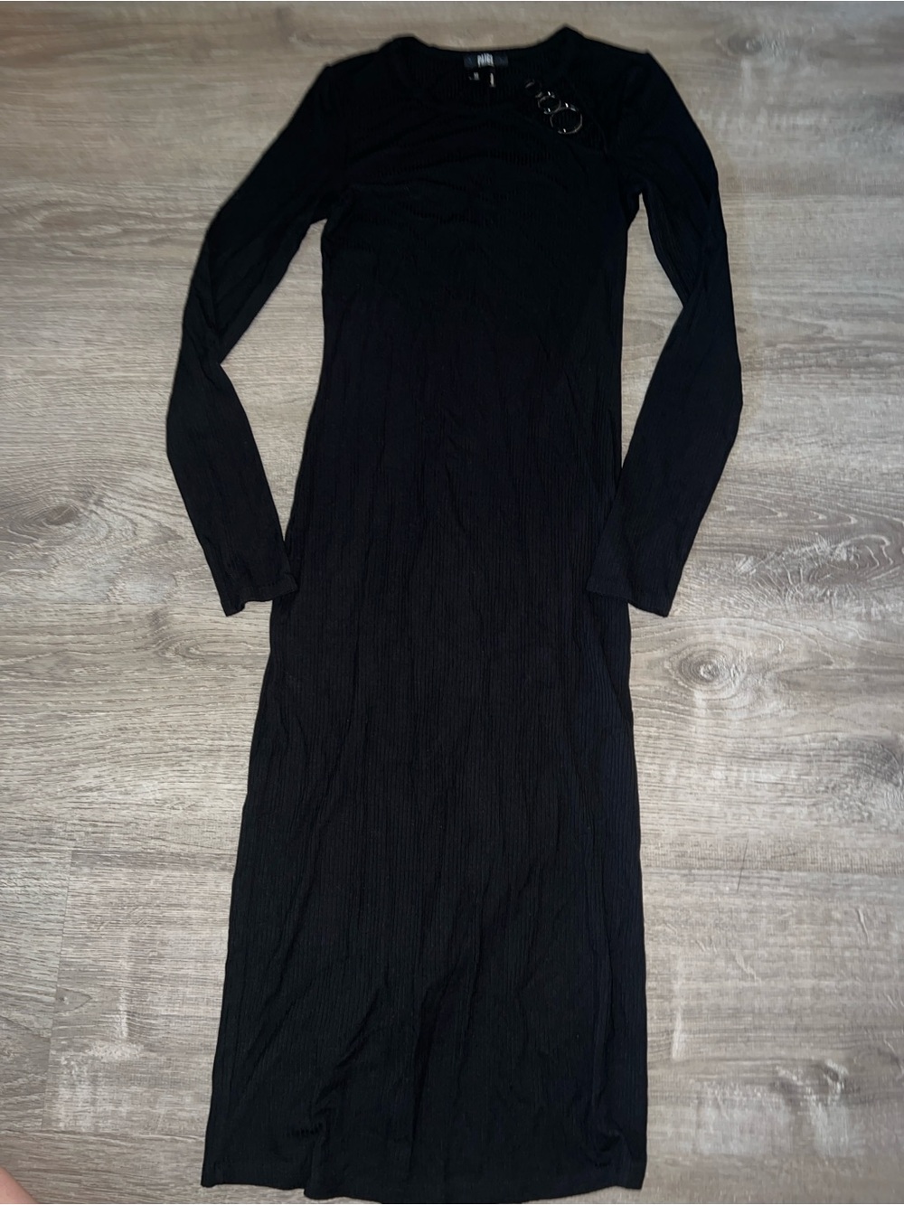 Paige Black Regina Maxi Dress Long Sleeve